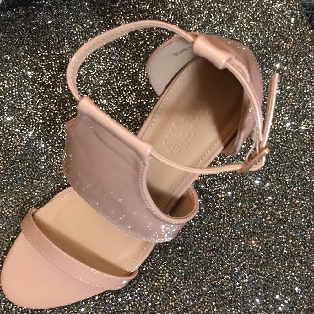Charlotte Russe Nude Pink Patten Heel - Picture 7 of 7